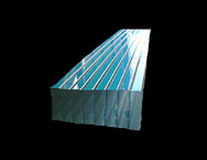 板曲げ物　アルミ防水笠木　立面アール